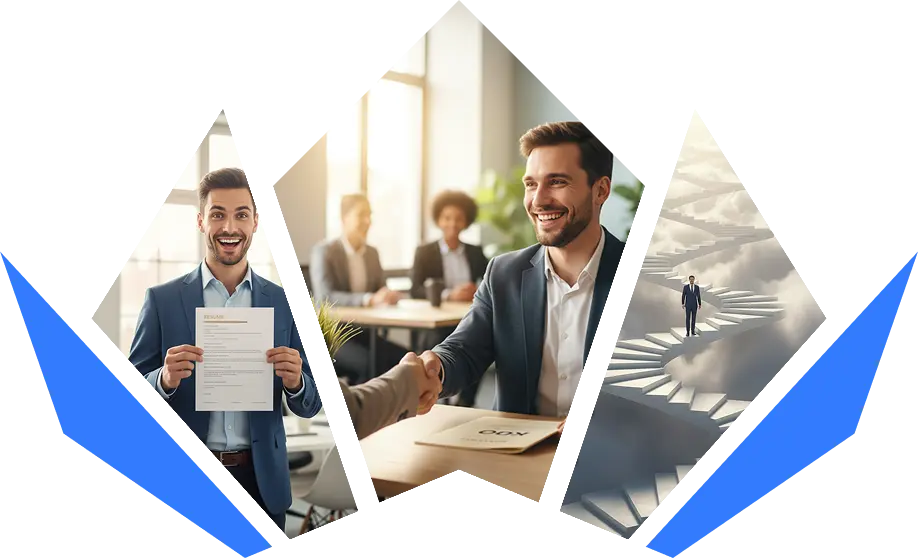 Safeer platform preview showing a learning roadmap and CV builder